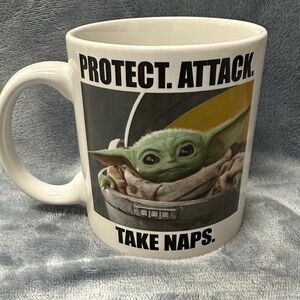Star Wars White Mug with Green Baby Yoda Design